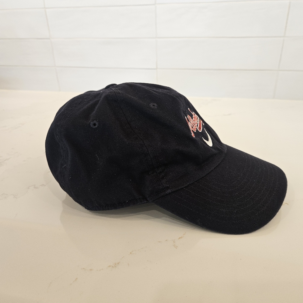 Nike Atlanta Braves Tomahawk Dark Blue Cap Hat One Size Adjustable Nike Swoosh - Picture 7 of 7